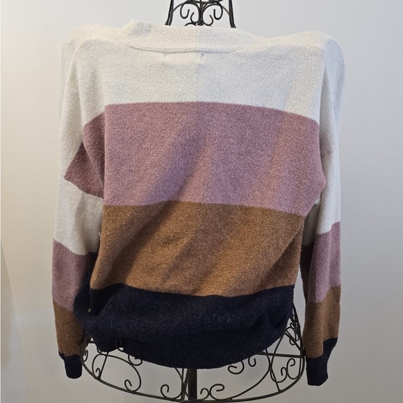 Pink Rose Multicolor Button-Up Cardigan - Picture 2 of 3